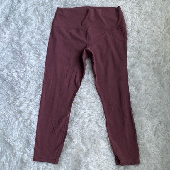 Athleta Pants - Athleta transcend 7/8 tight.  Rosewood pink. Size large.